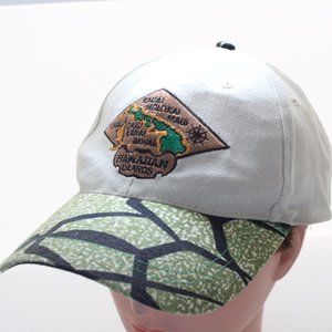 Hawaiian Headwear Beige/Green/Brown Hawaiian Islands Hat Cap Strapback